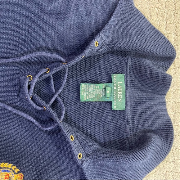 Women’s Lauren Ralph Lauren Crest Sweater 100% Cotton Size M - Picture 4 of 7